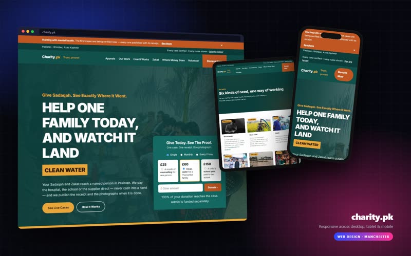 Charity.pk website
