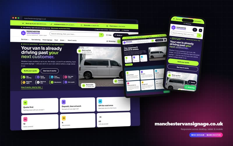 Manchester Van Signage website