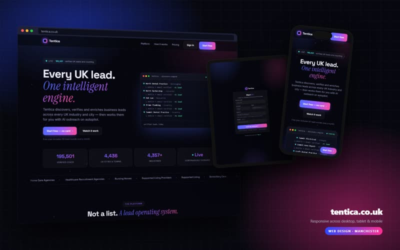 Tentica website